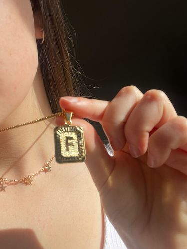 18K Gold Plated Initial Necklace
