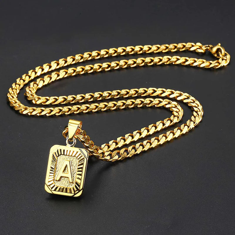 18K Gold Plated Initial Necklace