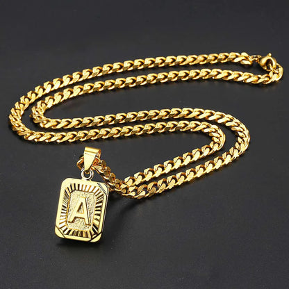 18K Gold Plated Initial Necklace