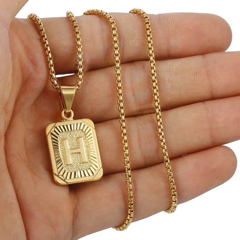 18K Gold Plated Initial Necklace