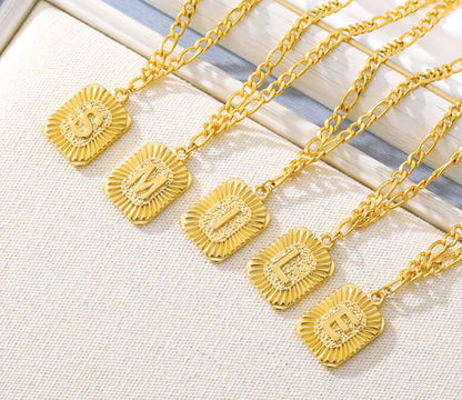 18K Gold Plated Initial Necklace