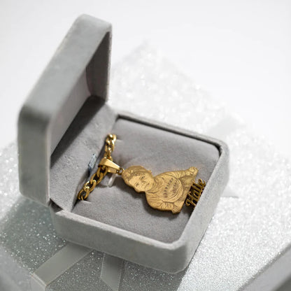 ForeverCharm™ 18K Custom Engraved Necklace