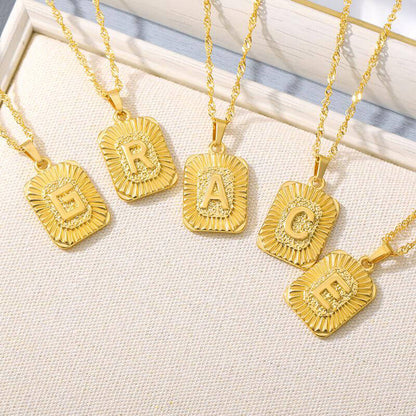 18K Gold Plated Initial Necklace