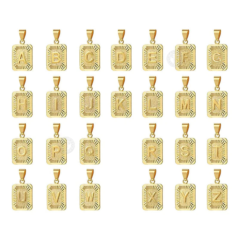 18K Gold Plated Initial Necklace
