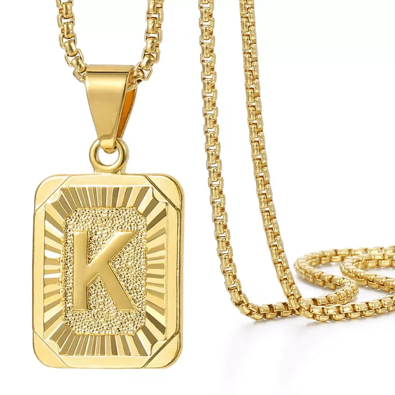 18K Gold Plated Initial Necklace